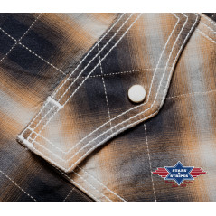 SAS_TANNER - Check shirt with decorative stitching,...