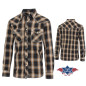 SAS_TANNER - Check shirt with decorative stitching,...