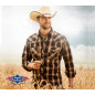 SAS_TANNER - Check shirt with decorative stitching,...
