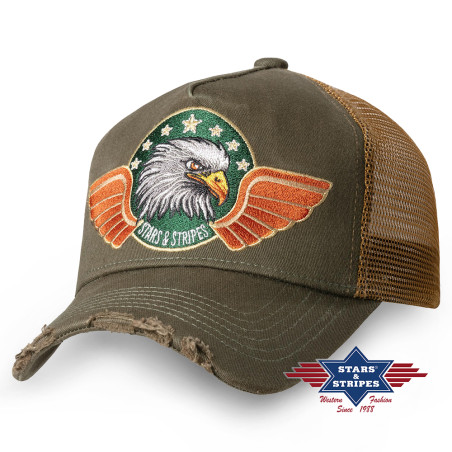 SAS_TC EAGLE - La casquette Western Trucker bicolore,...