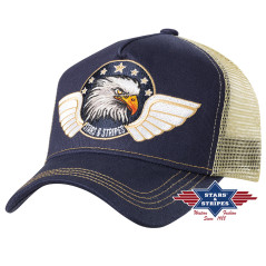 SAS_TC EAGLE blue - The 2-colour western trucker cap,...