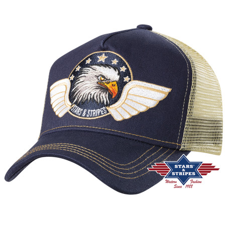 SAS_TC EAGLE blue - La casquette Western Trucker...