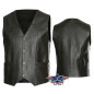 SAS_W-01 - Gilet en cuir solide avec chaque fois une...