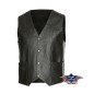 SAS_W-01 - Gilet en cuir solide avec chaque fois une...