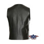 SAS_W-01 - Robust cowhide leather vest with one inside...