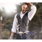 SAS_W-01 - Gilet en cuir solide avec chaque fois une...