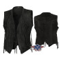 SAS_W-02 - Gilet à franges en velours avec une poche...