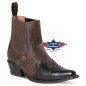 SAS_WB-51 - Two-coloured western ankle boot made by... SAS_WB-51 - Two-coloured western ankle boot made by...