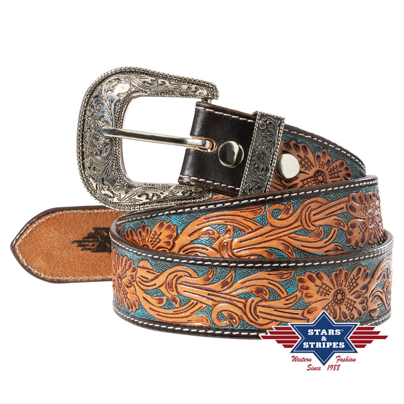 SAS_WG-304 - High-quality western belt made of cowhide...