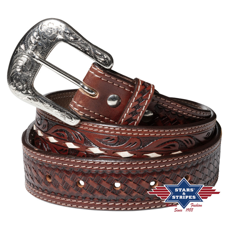 SAS_WG-310 - Ceinture western de haute qualité en cuir...