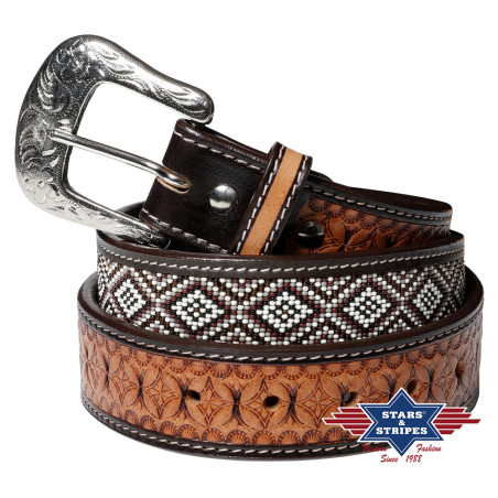 SAS_WG-313 - Ceinture western de haute qualité en cuir...