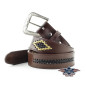 SAS_WG-92 - Ceinture western en cuir de vachette de...