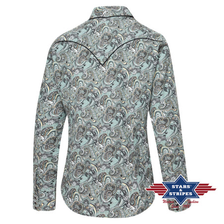 SAS_WILLOW - This charming Western blouse features a...