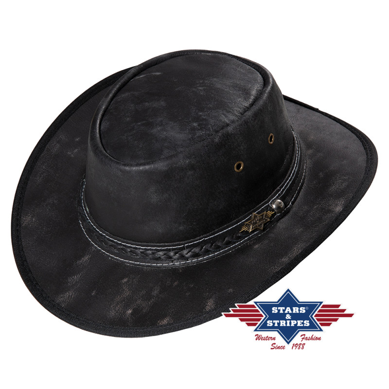 SAS_WYLIE - Cool, crushable western hat made of black...