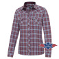 SAS_Y-06 - Checkered blouse with western yoke, patch...