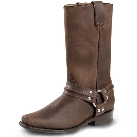 SAS_WB-01 BRAUN - Western boots of high-quality leather... - Bottes | Soul Rebel E-Shop
