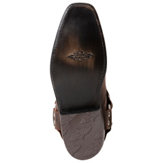 SAS_WB-01 BRAUN - Western boots of high-quality leather...