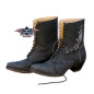 SAS_ROSIE BLACK - Laced western boots, with embroidery... SAS_ROSIE BLACK - Laced western boots, with embroidery...