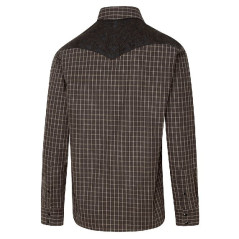 SAS_ROGER black - Chemise western à carreaux avec...