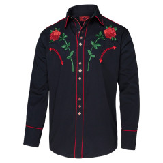 SAS_MIDLAND - Western shirt with noble embroidery,... - Chemises | Soul Rebel E-Shop