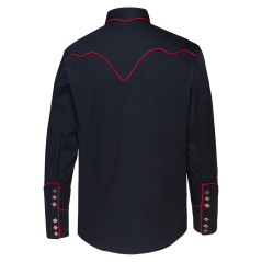 SAS_MIDLAND - Chemise western avec fines broderies,...