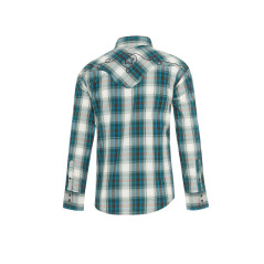 SAS_JEFF BLUE - Checkered Shirt with embroidery, chest... - Chemises | Soul Rebel E-Shop