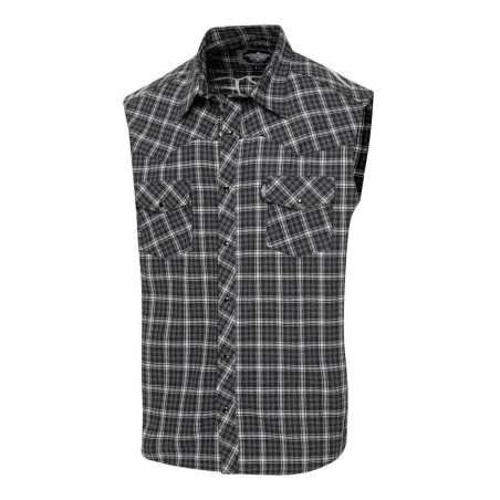 SAS_JACOB - Chemise western à carreaux sans manches... - Chemises | Soul Rebel E-Shop