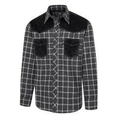 SAS_CARL - Chemise western à carreaux avec empiècement... - Chemises | Soul Rebel E-Shop