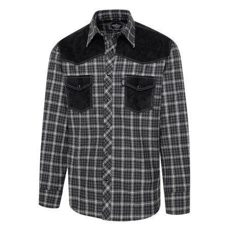 SAS_CARL - Chemise western à carreaux avec empiècement... - Chemises | Soul Rebel E-Shop