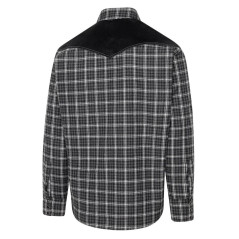 SAS_CARL - Chemise western à carreaux avec empiècement...