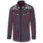 SAS_BAKER - Plaid western shirt with embroidered... SAS_BAKER - Plaid western shirt with embroidered...