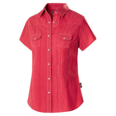 SAS_MALINA red - Short-sleeved blouse with snaps and... - Chemisiers | Soul Rebel E-Shop