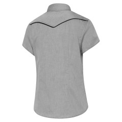 SAS_A-18 - Short sleeve western blouse with western... - Chemisiers | Soul Rebel E-Shop