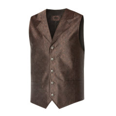 SAS_FULL HOUSE - Jacquard western waistcoat with two... - Gilet | Soul Rebel E-Shop
