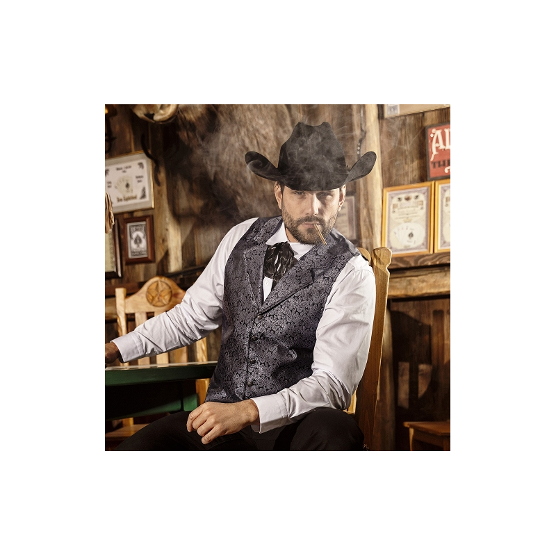 SAS_CLAY - Jaquard vest with two side pockets and...