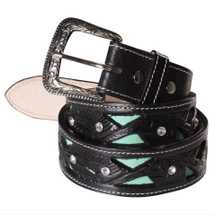 SAS_WG-108 - Western belt made of robust cowhide with... - Ceinture | Soul Rebel E-Shop