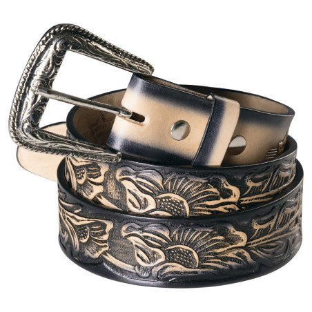 SAS_WG-104 - Ceinture western en vachette robuste avec...