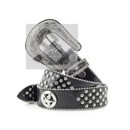 SAS_STONE-3 black - Ceinture western super sexy „Bling... - Ceinture | Soul Rebel E-Shop