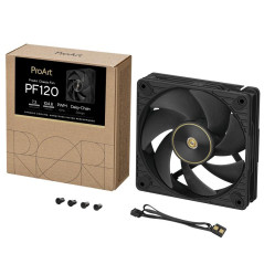 ASUS ProArt PF120 Fan PWM Black Boitier PC Ventilateur 12 cm Noir 1 pi