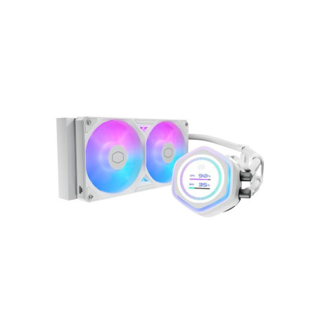 Cooler Master MasterLiquid Atmos II LCD Processeur Kit de refroidissement du liquide 12 cm Blanc 1 pi