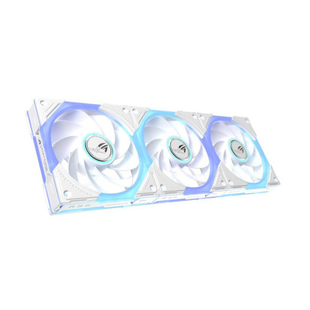 ASUS ROG Eurux GR120 ARGB Reverse Fan White Edition - Triple Pack Boitier PC Ventilateur 12 cm Blanc 3 pi