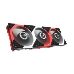 ASUS ROG Eurux GR120 ARGB Reverse Fan - Triple Pack Boitier PC Ventilateur 12 cm Noir, Blanc 3 pi