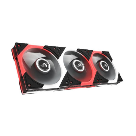 ASUS ROG Eurux GR120 ARGB Reverse Fan - Triple Pack Boitier PC Ventilateur 12 cm Noir, Blanc 3 pi
