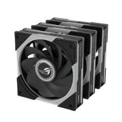 ASUS ROG Eurux GR120 ARGB Reverse Fan - Triple Pack Boitier PC Ventilateur 12 cm Noir, Blanc 3 pi