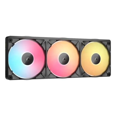 Corsair iCUE LINK RX360 II Unified Frame RGB PWM PC Fans Starter Kit Boitier PC Refroidisseur d'air 12 cm Noir 1 pi