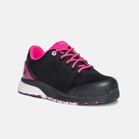 BASKETS DE SECURITE BASSES PARADE SLALUM NOIR/ROSE EN ISO 20345 : 2011 S1P HRO SRC