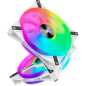 CORSAIR ICUE QL140 RGB Blanc 120mm Pack de 2