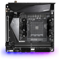 Cartes mères - GIGABYTE - B550I AORUS PRO AX Carte mère - Processeurs AMD Ryzen 5000, VRM 8 phases, jusqu'à 5300 MHz DDR4, 1xPCI