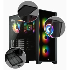 CORSAIR iCUE 4000X Noir  o