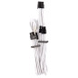 CORSAIR Premium m Sleeved Split PCIe T4 2C Blanc